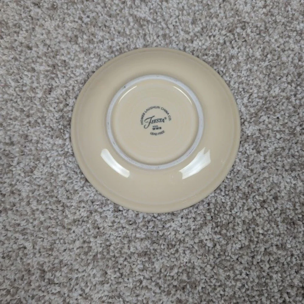 Fiesta Homer Laughlin Ivory Saucer Plate Lead Free Collectible Dishware